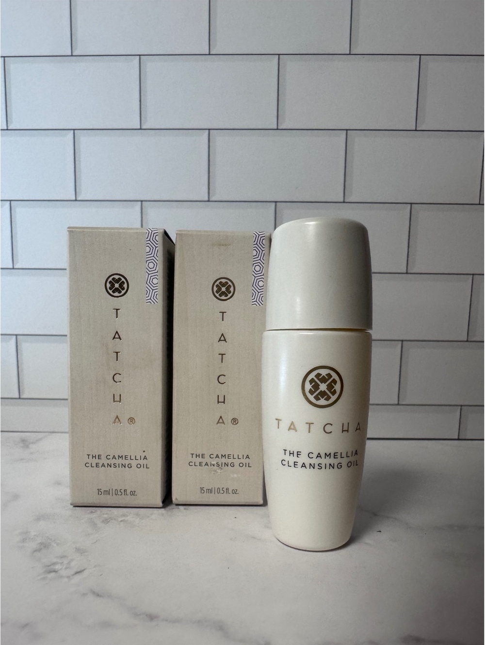 2x Tatcha The Camellia Cleansing Oil 15mL / 0.5 oz Mini Travel Size